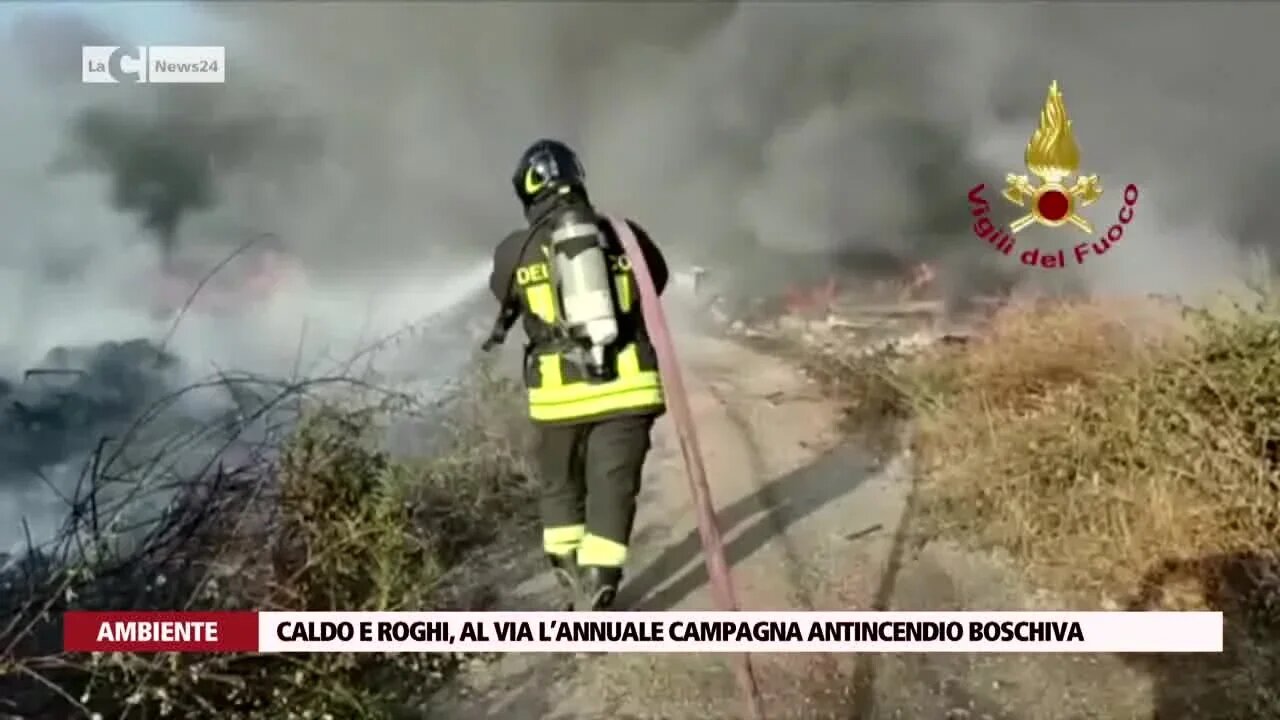 Caldo e roghi, al via l’annuale campagna antincendio boschiva