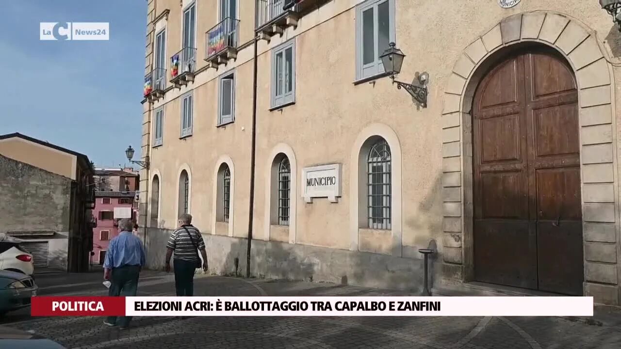 Elezioni Acri: è ballottaggio tra Capalbo e Zanfini