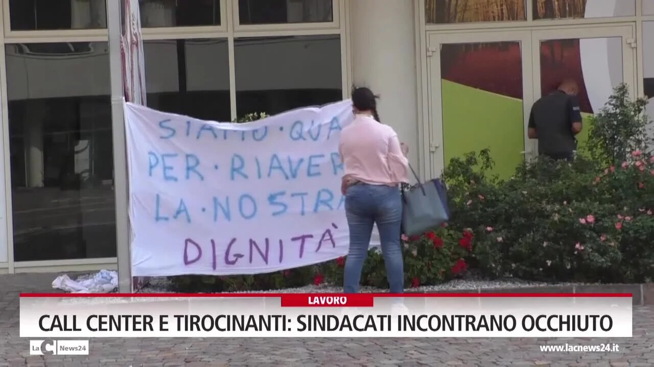 Call Center e tirocinanti sindacati incontrano Occhiuto