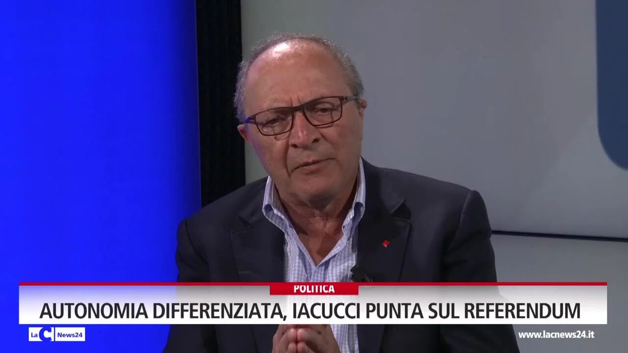 Autonomia differenziata,Iacucci punta sul referendum