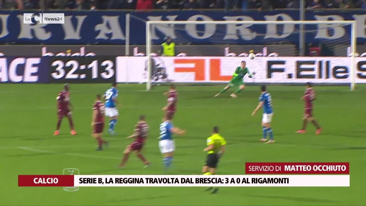 Serie B, la Reggina travolta dal Brescia: 3 a 0 al Rigamonti
