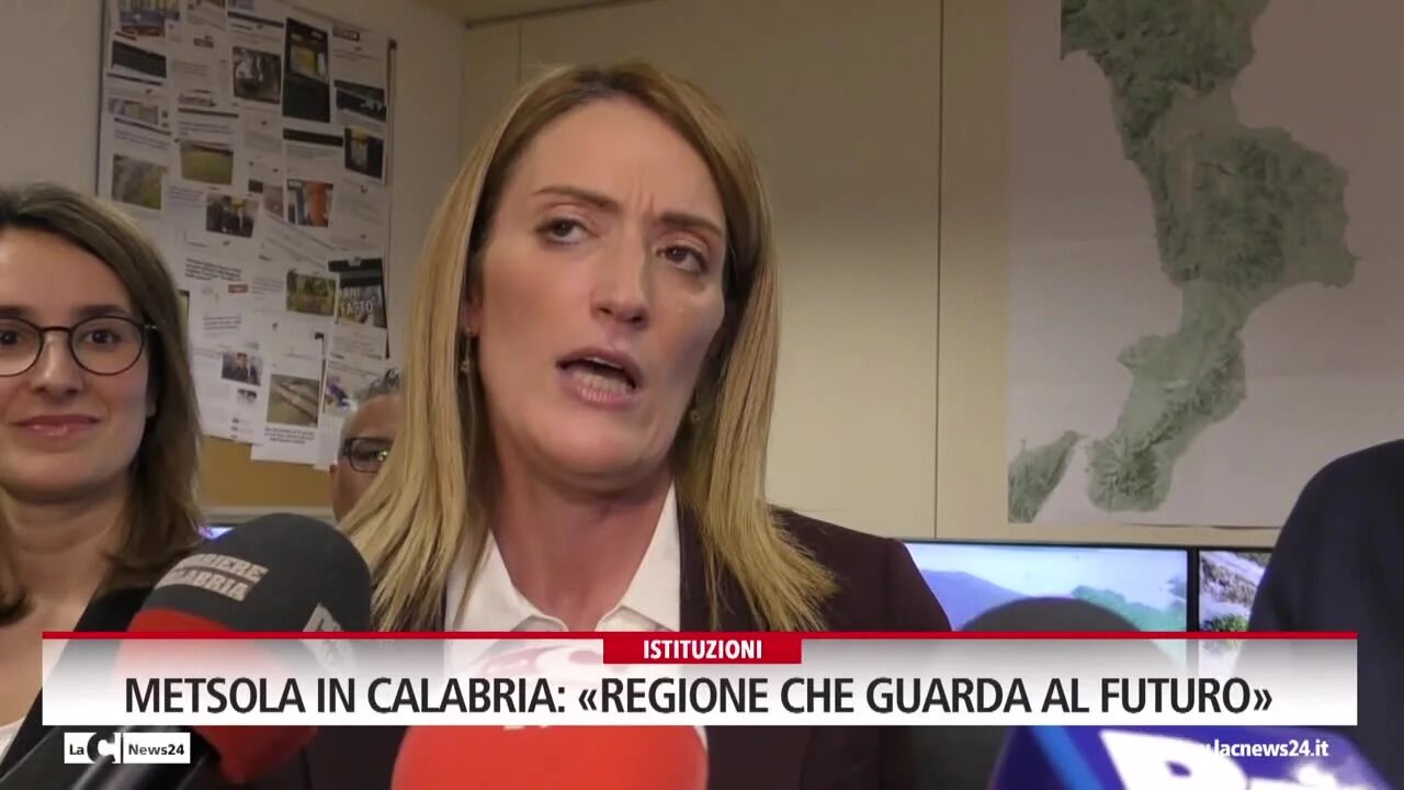 Metsola in Calabria:  «Regione che guarda al futuro»