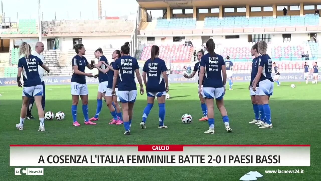 A Cosenza l'Italia femminile batte 2-0 i Paesi Bassi