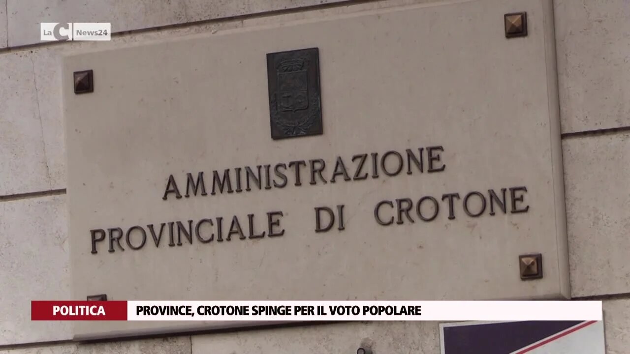 Province, Crotone spinge per il voto popolare