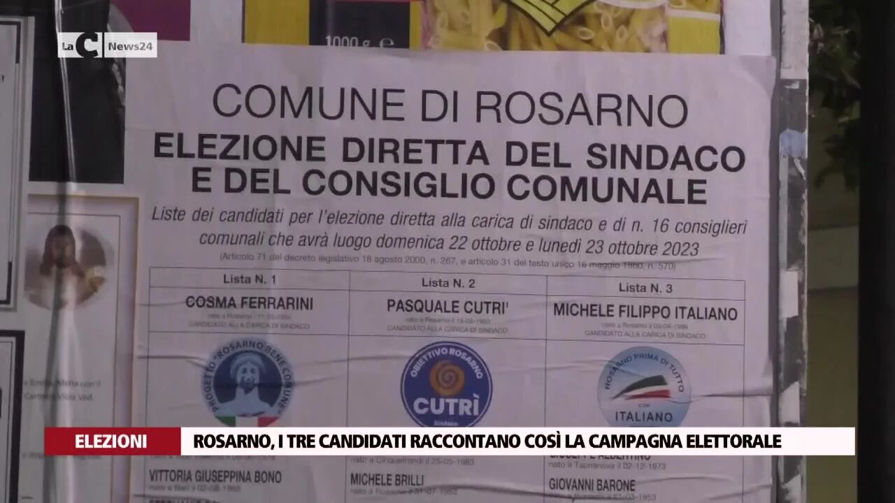 Rosarno, i tre candidati raccontano così la campagna elettorale