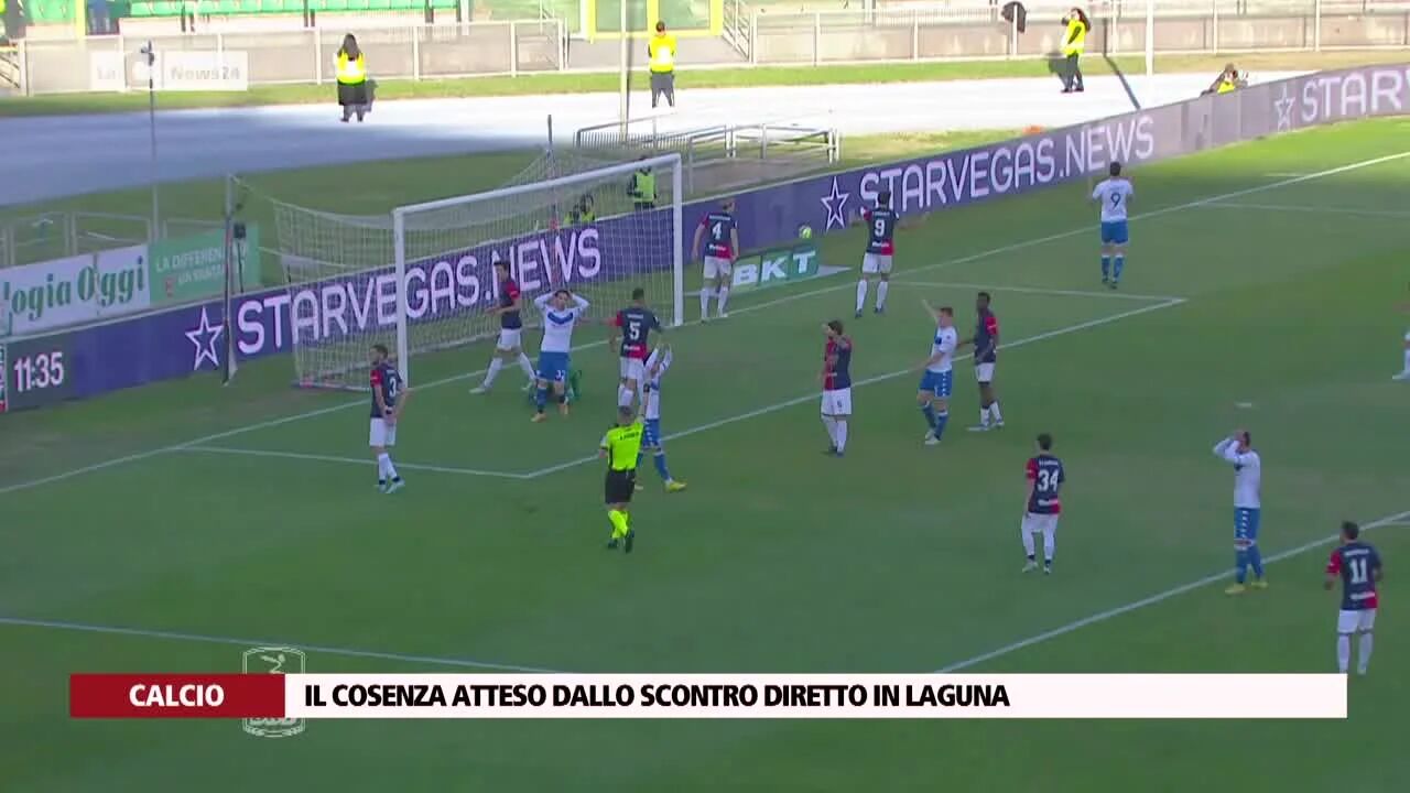 Il Cosenza atteso dallo scontro diretto in Laguna