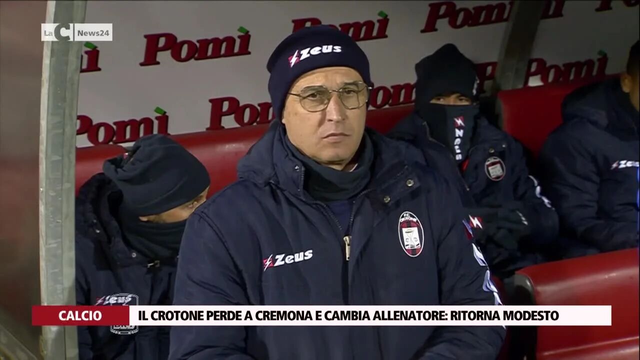 Il Crotone perde a Cremona e cambia allenatore: ritorna Modesto