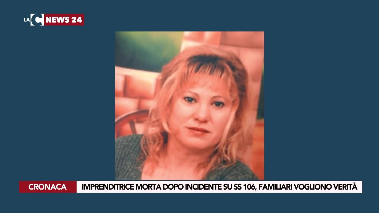 Imprenditrice morta dopo incidente su ss 106, familiari vogliono verità