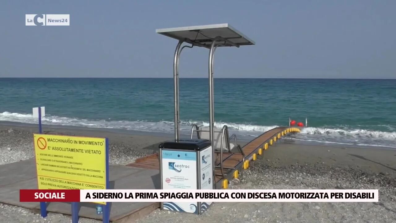 A Siderno la prima spiaggia pubblica con discesa motorizzata per disabili