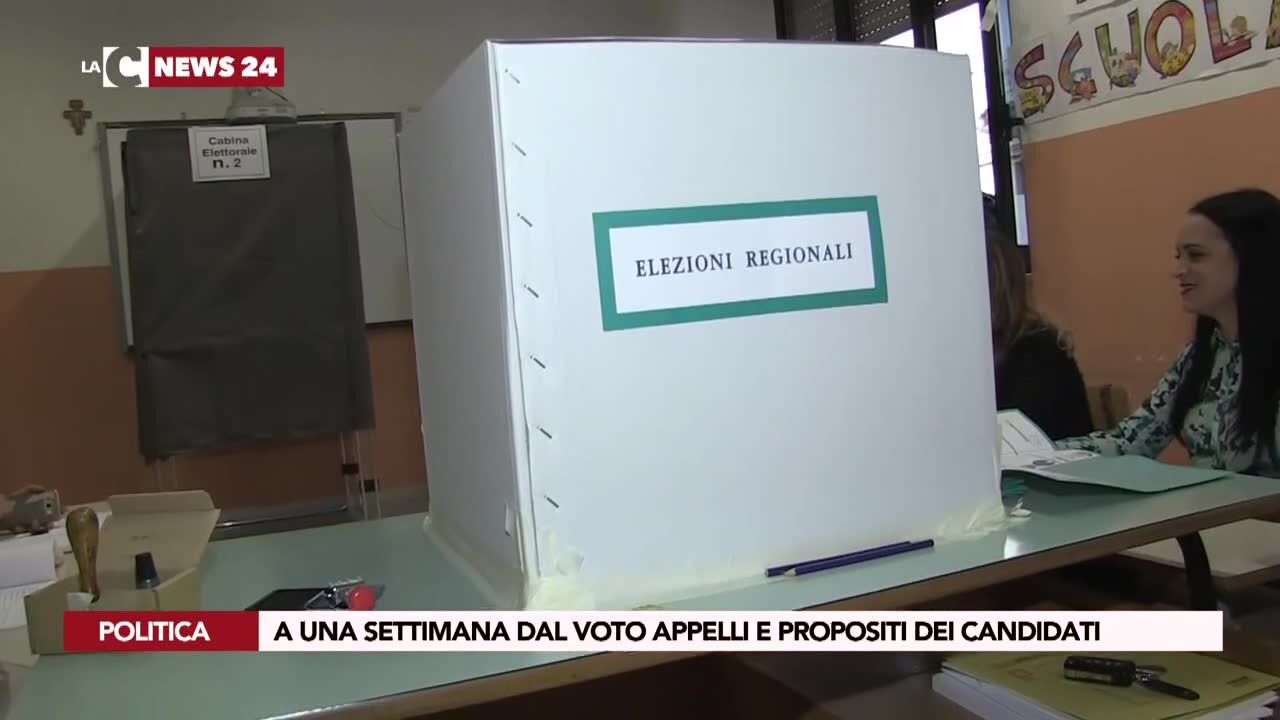 Regionali, una settimana dal voto appelli e propositi dei candidati