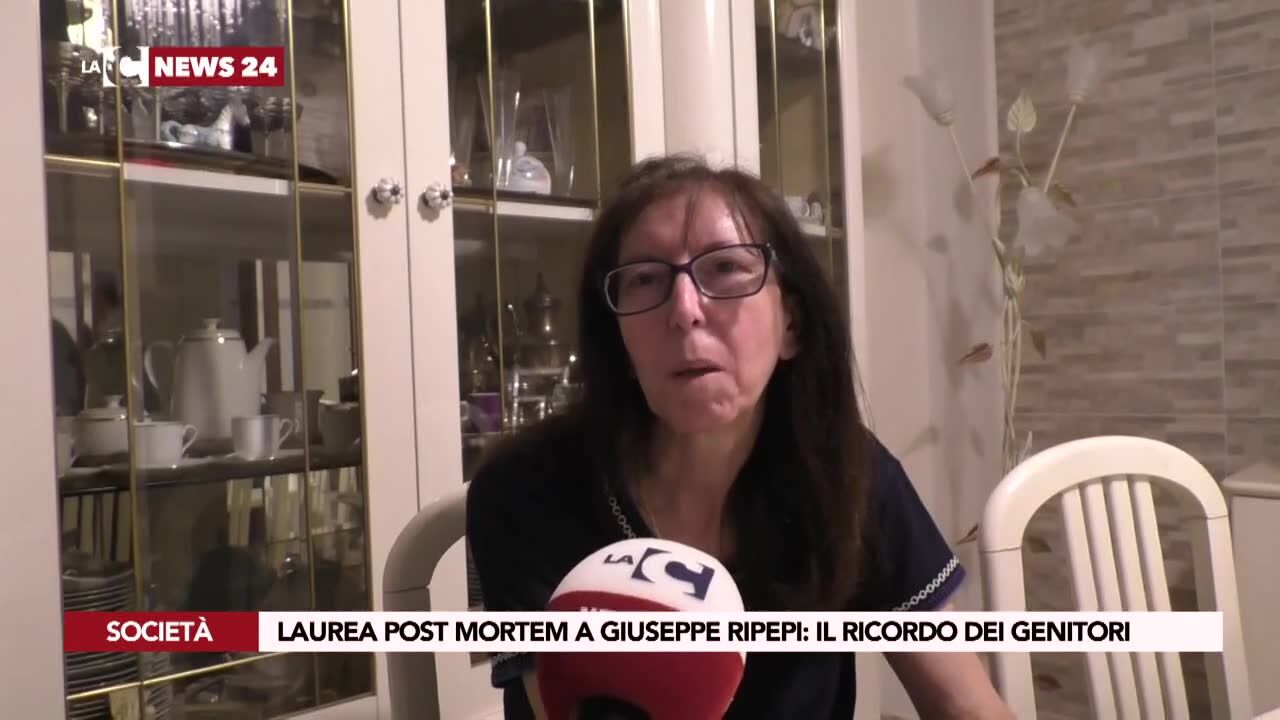 Laurea post mortem a Giuseppe Ripepi: il ricordo dei genitori
