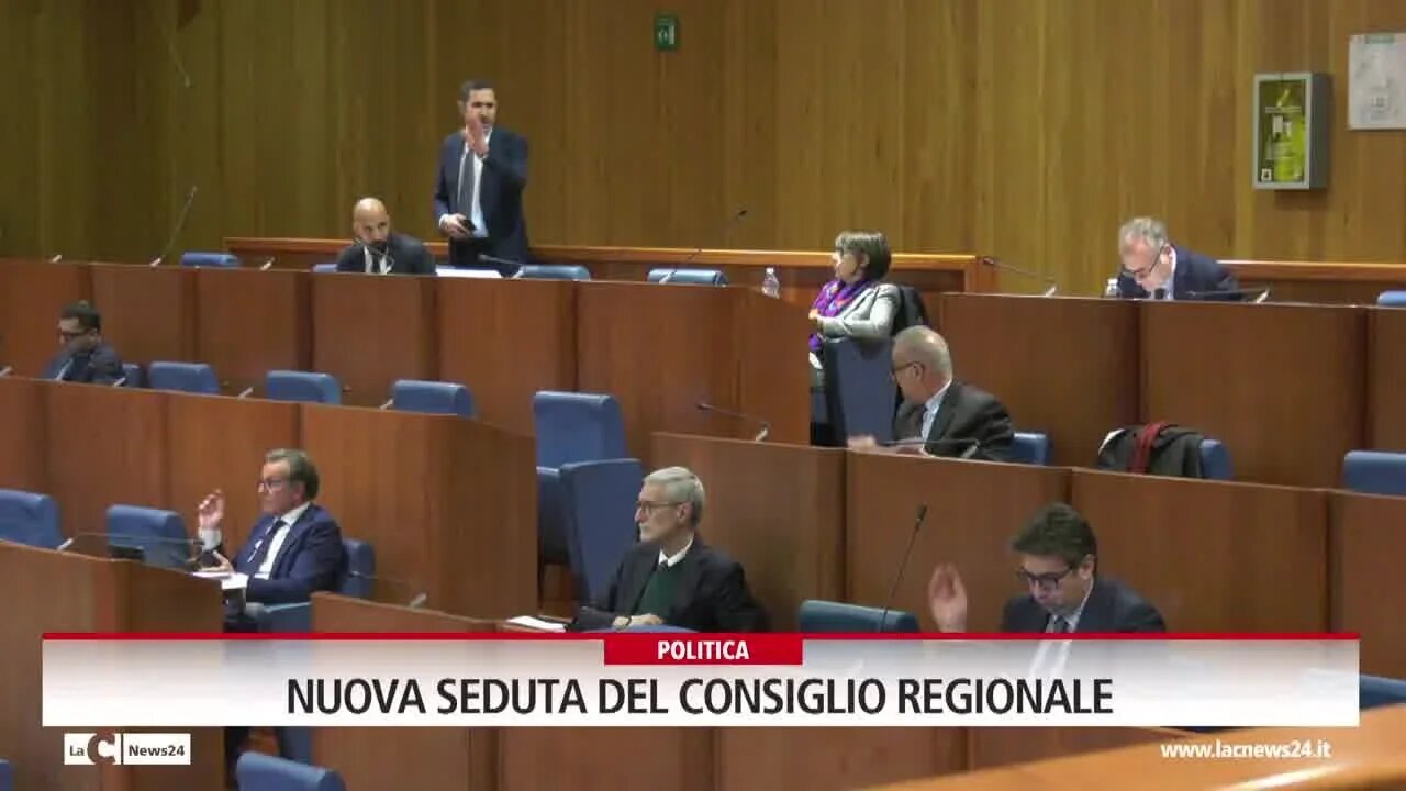 Nuova seduta del Consiglio Regionale