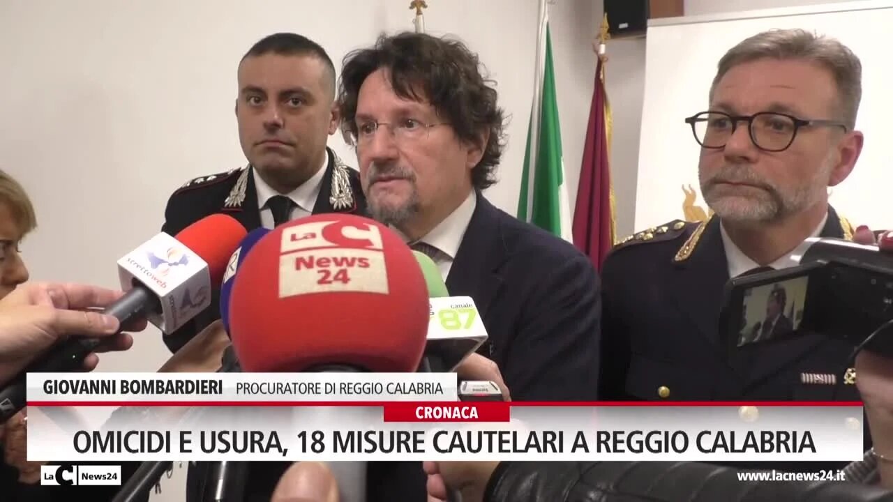 Omicidi e usura, 18 misure cautelari a Reggio Calabria