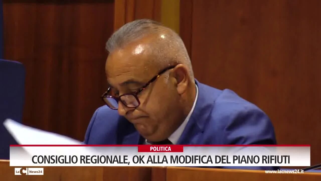 Consiglio Regionale, ok alla modifica del piano rifiuti