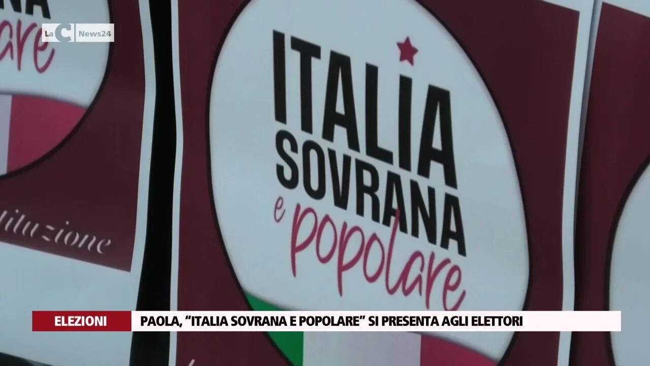Paola, “Italia sovrana e popolare” si presenta agli elettori