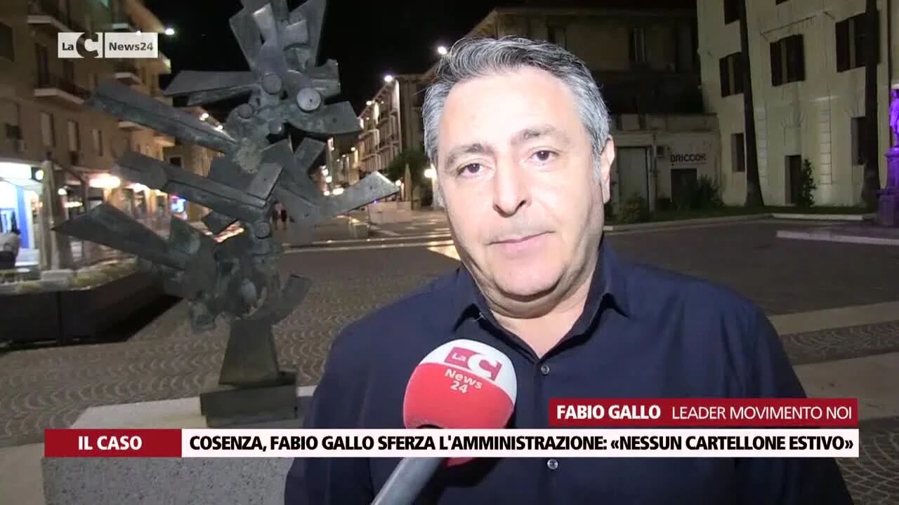 Cosenza, Fabio Gallo sferza l'amministrazione: «nessun cartellone estivo»