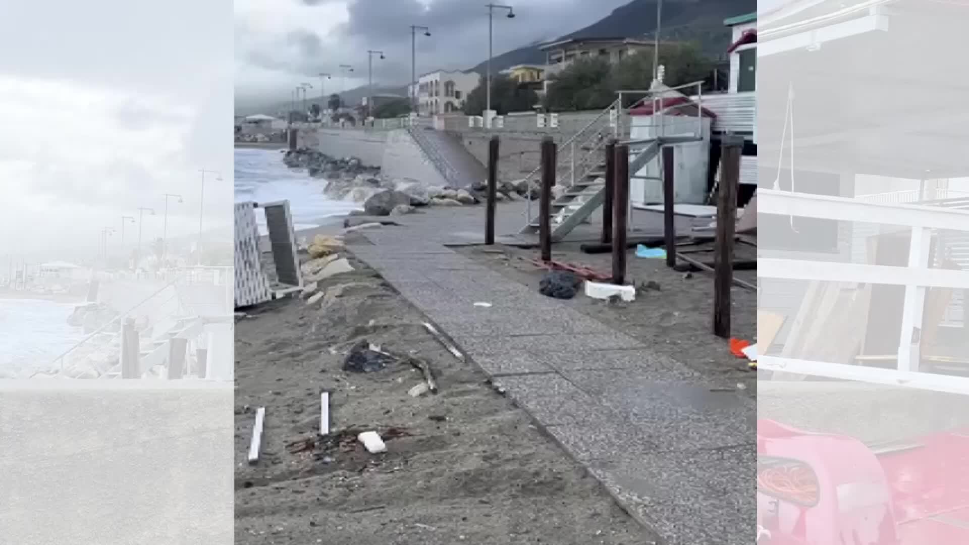 Maltempo a San Lucido - tornado sul lungomare