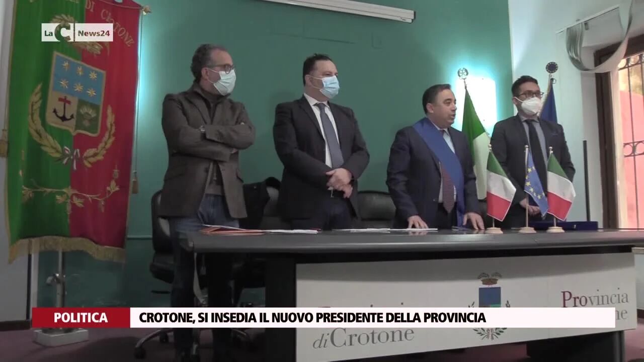Crotone, si insedia il nuovo presidente della provincia