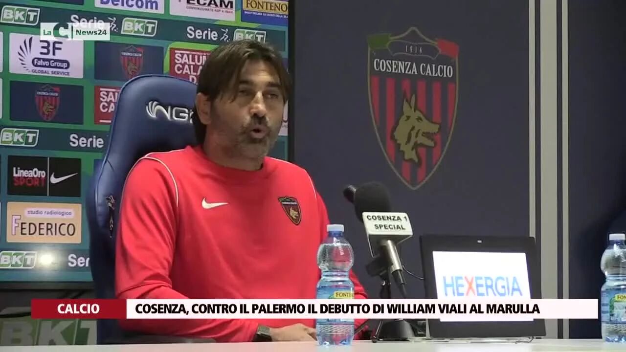 Cosenza, contro il Palermo il debutto di William Viali al Marulla