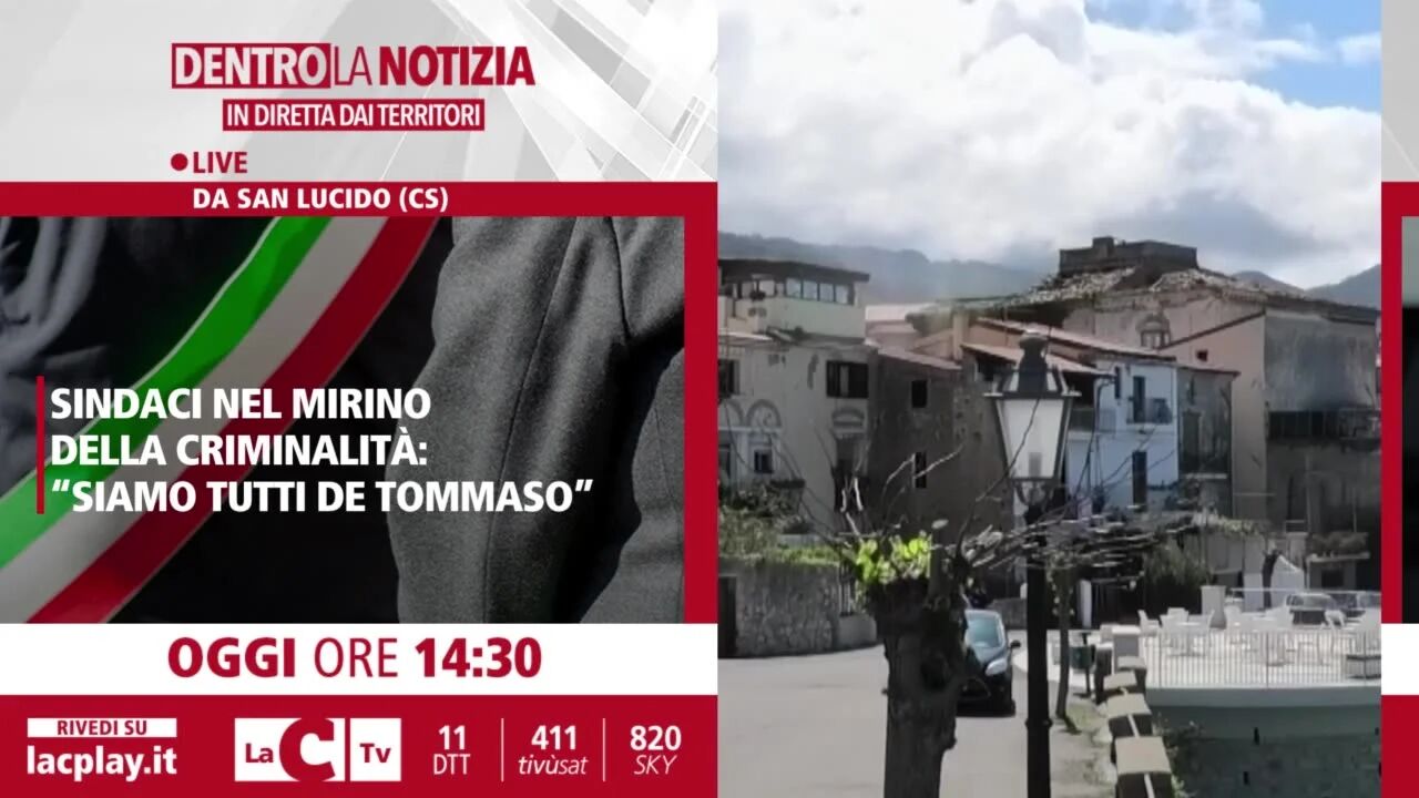 Sindaci nel mirino della criminalità, le telecamere di Dentro la notizia a San Lucido