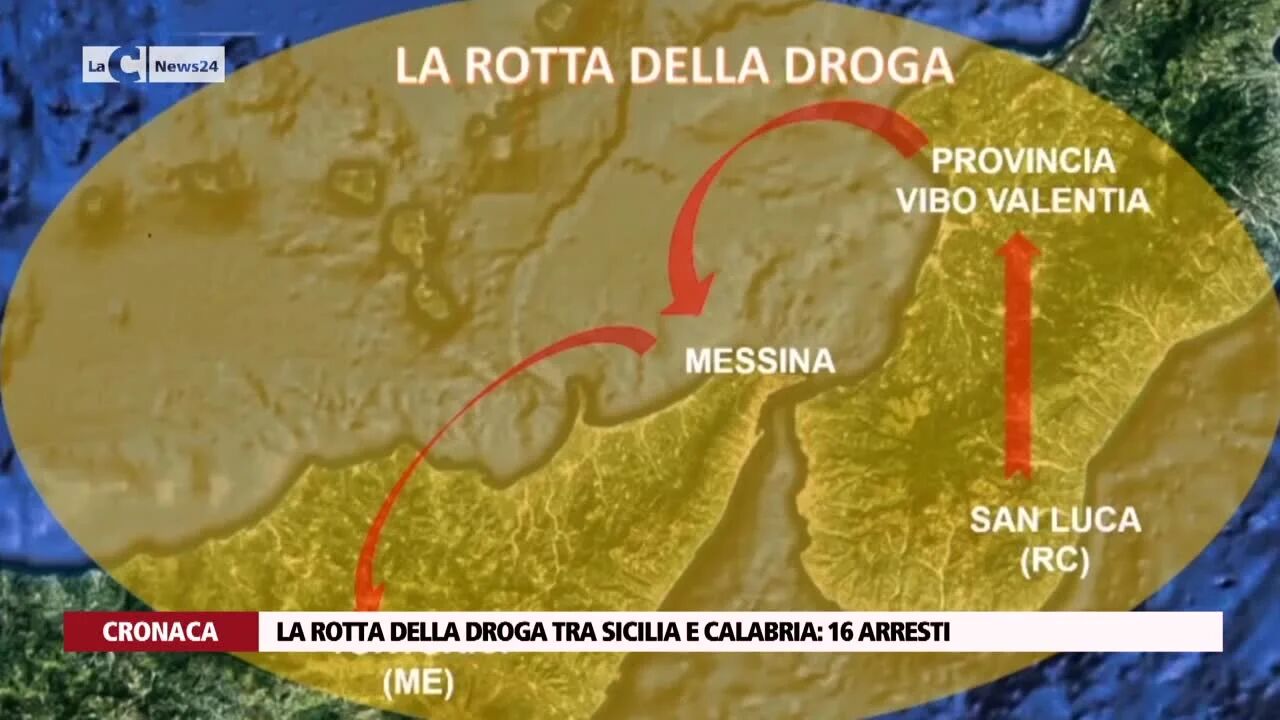 La rotta della droga tra Sicilia e Calabria: 16 arresti