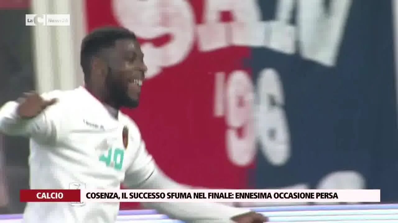 Cosenza, il successo sfuma nel finale: ennesima occasione persa