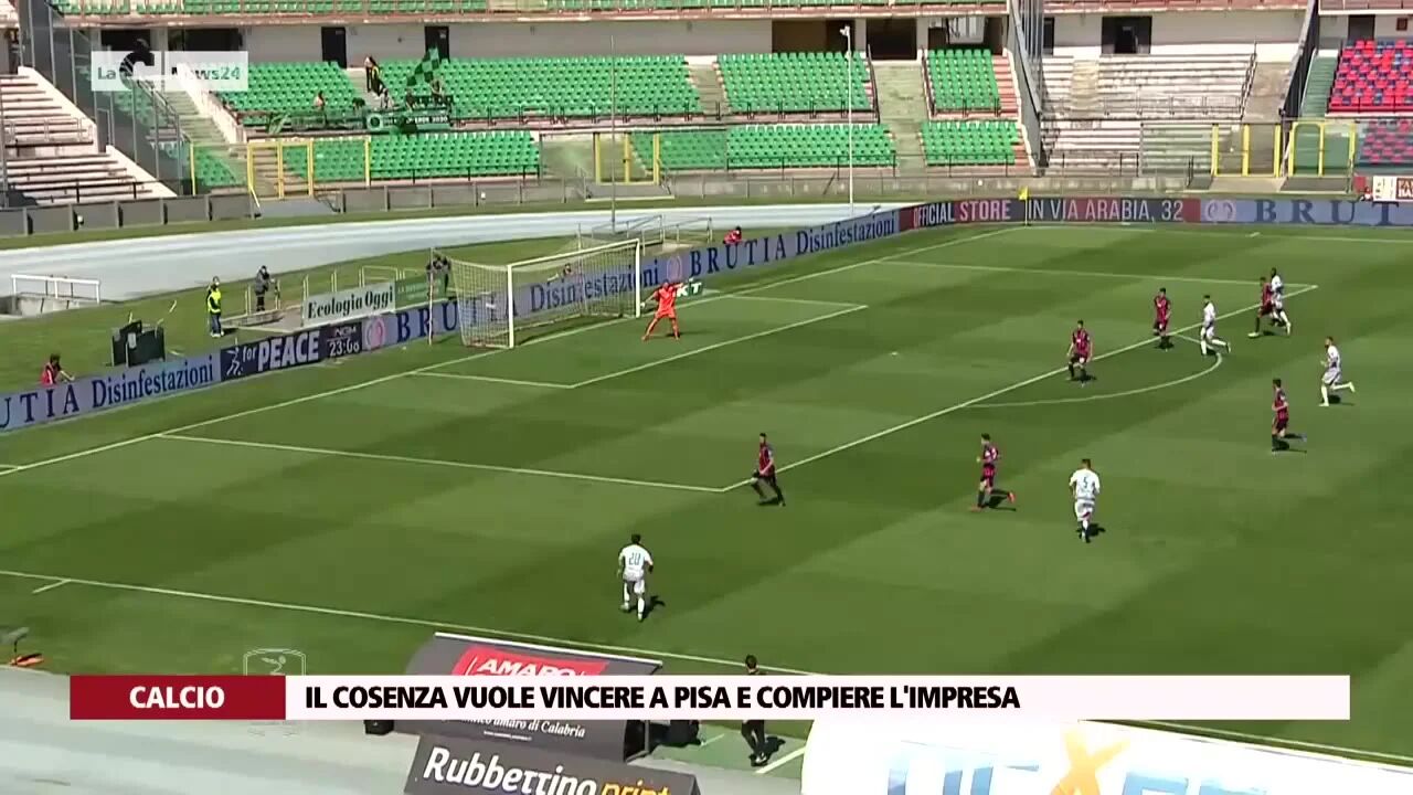 Il Cosenza vuole vincere a Pisa e compiere l'impresa