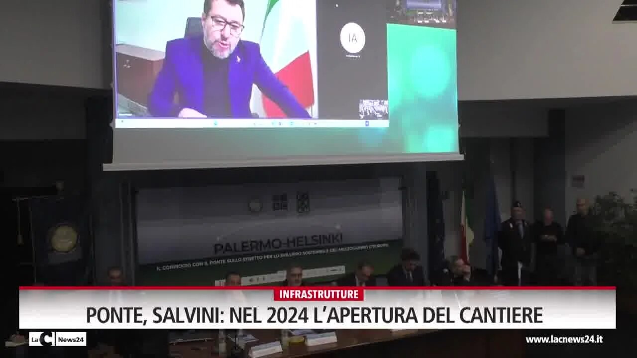 Ponte, Salvini: «Nel 2024 l’apertura del cantiere»