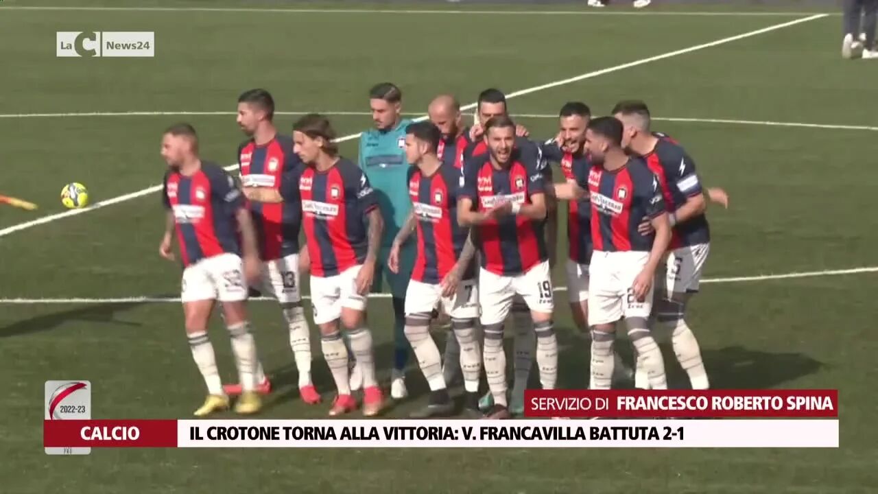 Il Crotone torna alla vittoria, V.Francavilla battuta 2-1