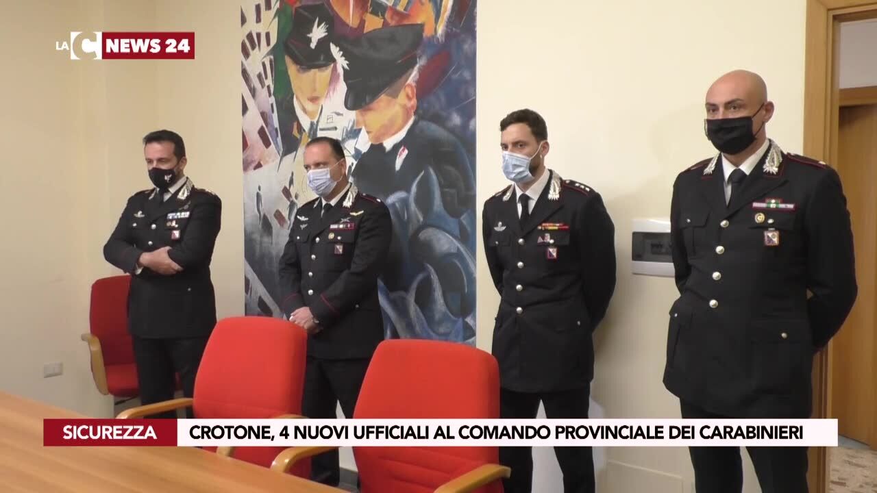 Crotone, 4 nuovi ufficiali al comando provinciale dei carabinieri