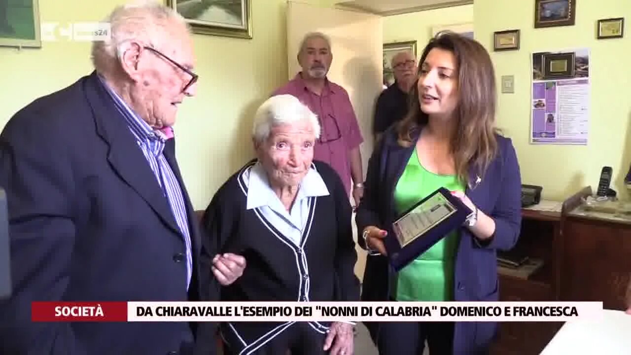 Da Chiaravalle l'esempio dei \"Nonni di Calabria\" Domenico e Francesca