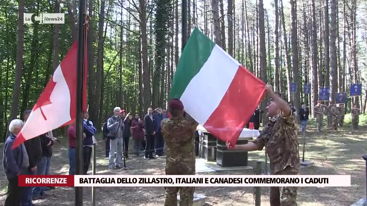 Battaglia dello Zillastro, italiani e canadesi commemorano i caduti