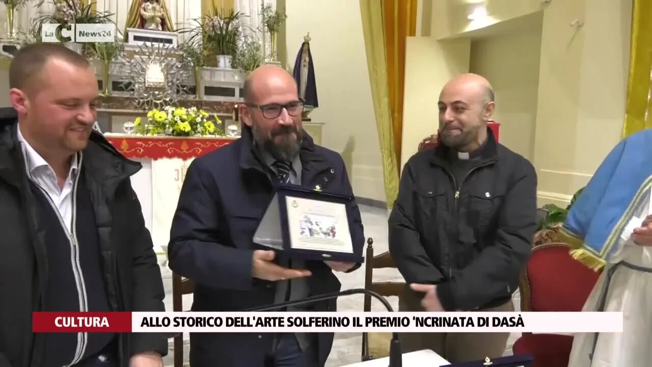 Allo storico dell’arte Solferino il premio ’Ncrinata di Dasà