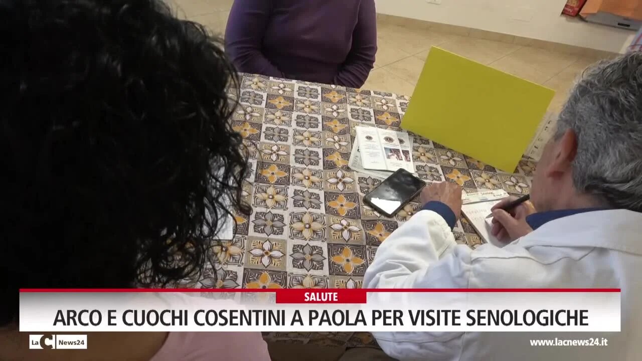 Arco e cuochi cosentini a Paola per visite senologiche