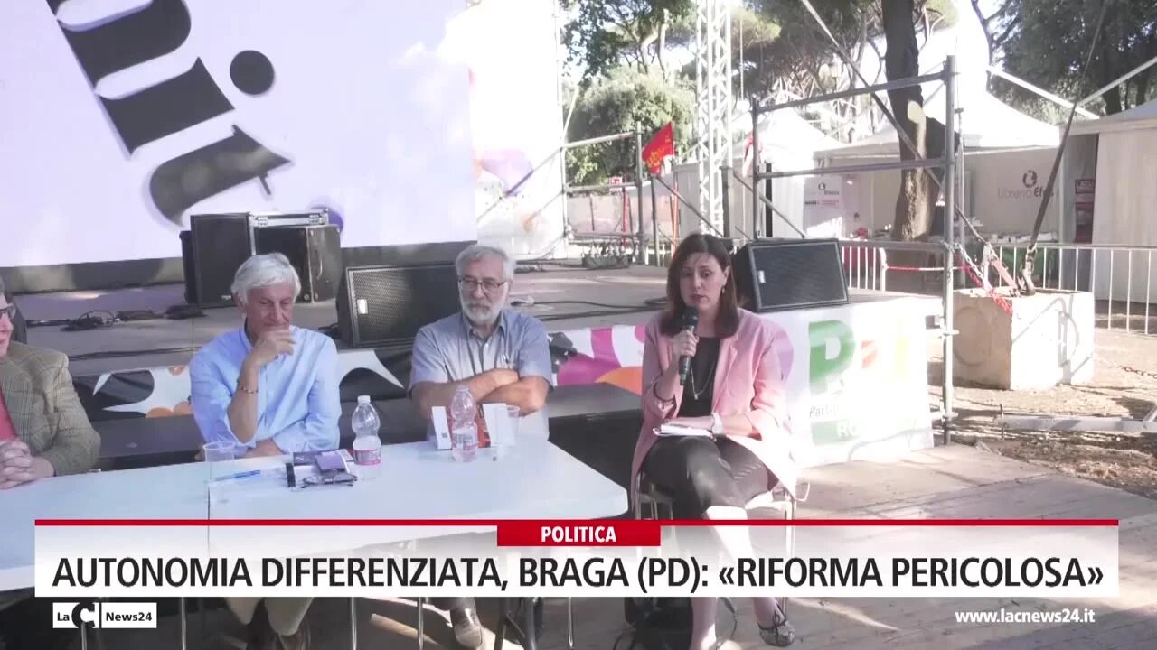 Autonomia differenziata, Braga (Pd): "Riforma pericolosa"