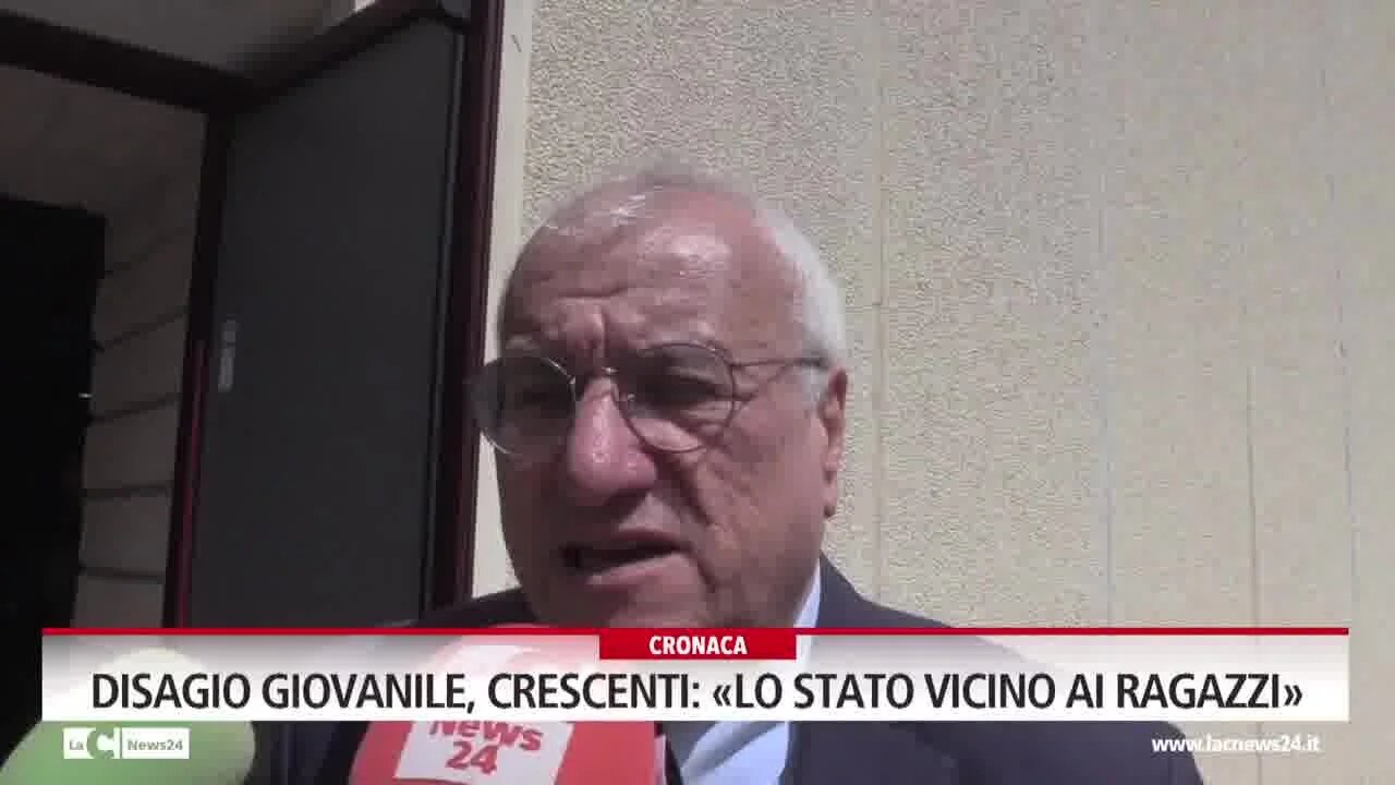 Disagio giovanile, Crescenti: «Lo Stato vicino ai ragazzi»