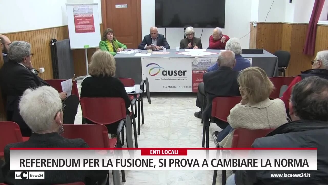 Referendum per la fusione, si prova a cambiare la norma