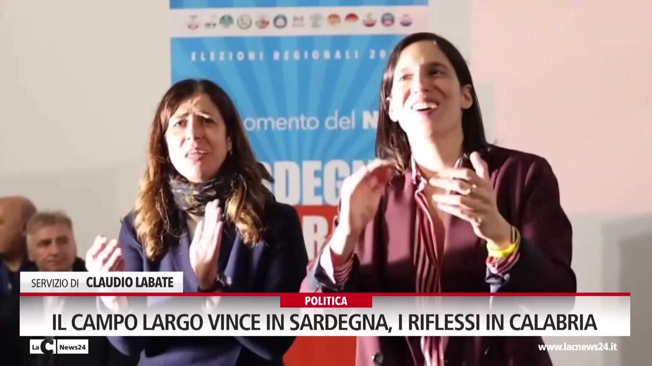 Il campo largo vince in Sardegna, i riflessi in Calabria