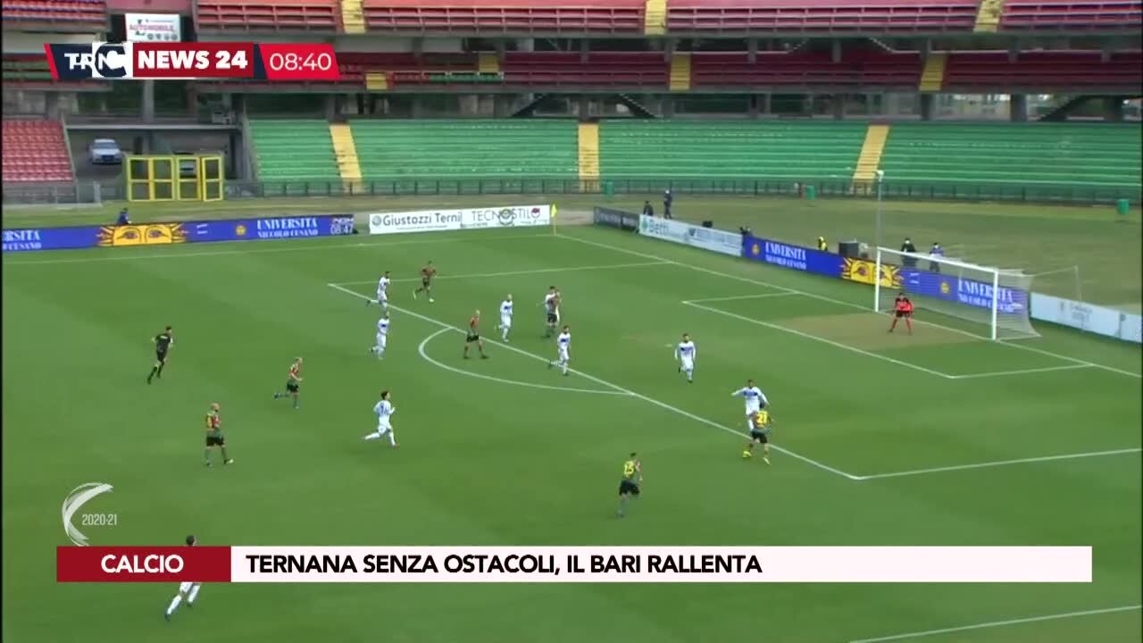 Ternana senza ostacoli, il Bari rallenta
