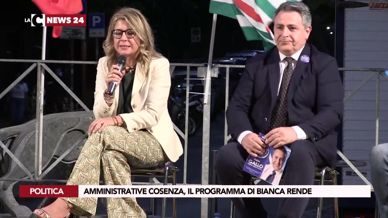 Amministrative Cosenza, il programma di Bianca Rende