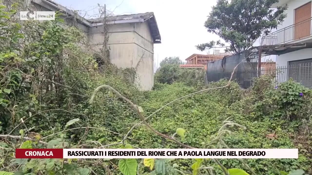 Rassicurati i residenti del rione che a Paola langue nel degrado