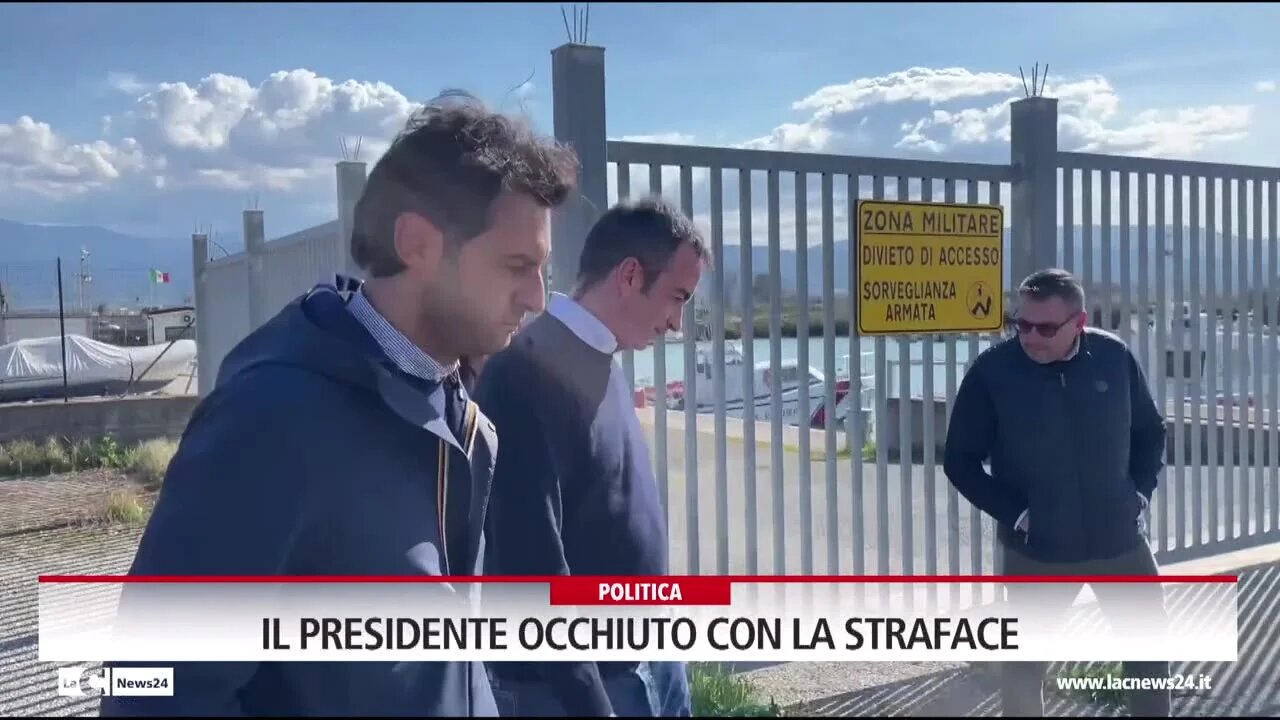 Il presidente Occhiuto con la Straface