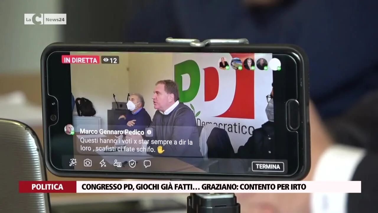 Congresso Pd, giochi già fatti… Graziano: contento per Irto