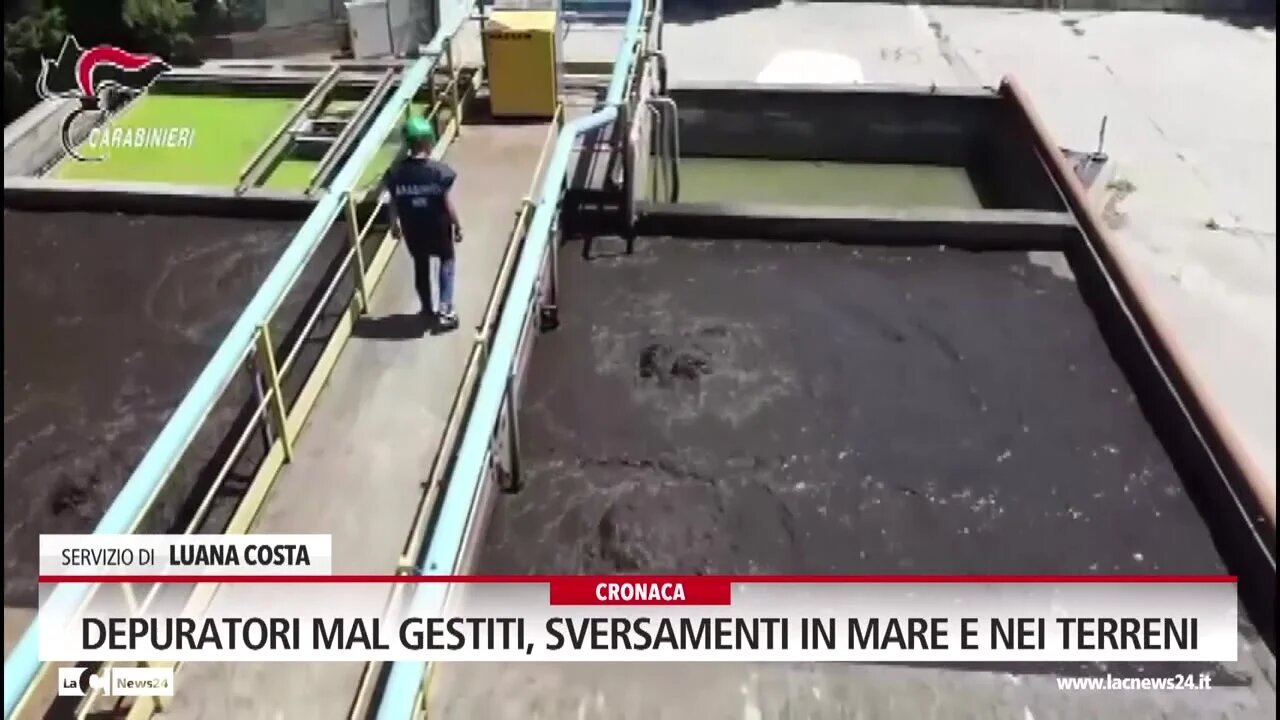 Depuratori mal gestiti, sversamenti in mare e nei terreni