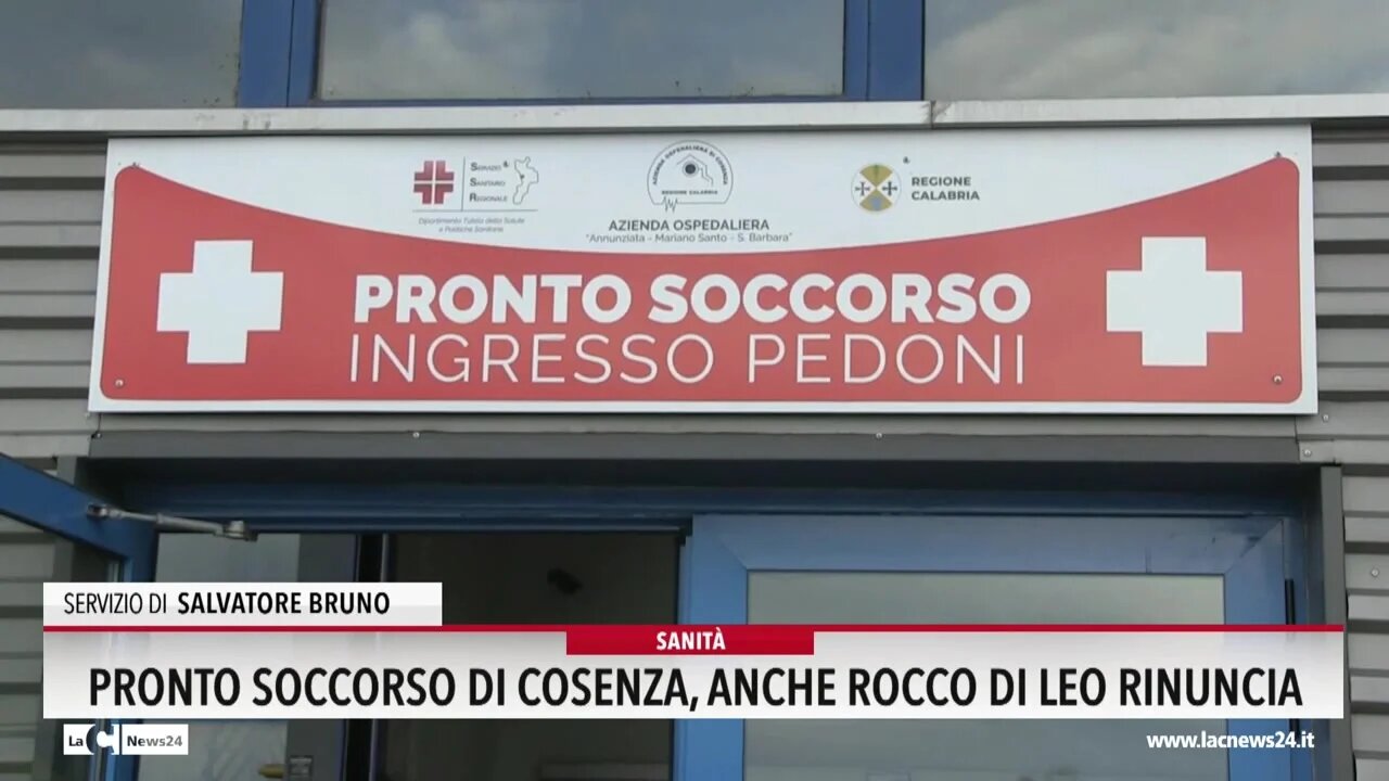 Pronto soccorso di Cosenza, anche Rocco Di Leo rinuncia