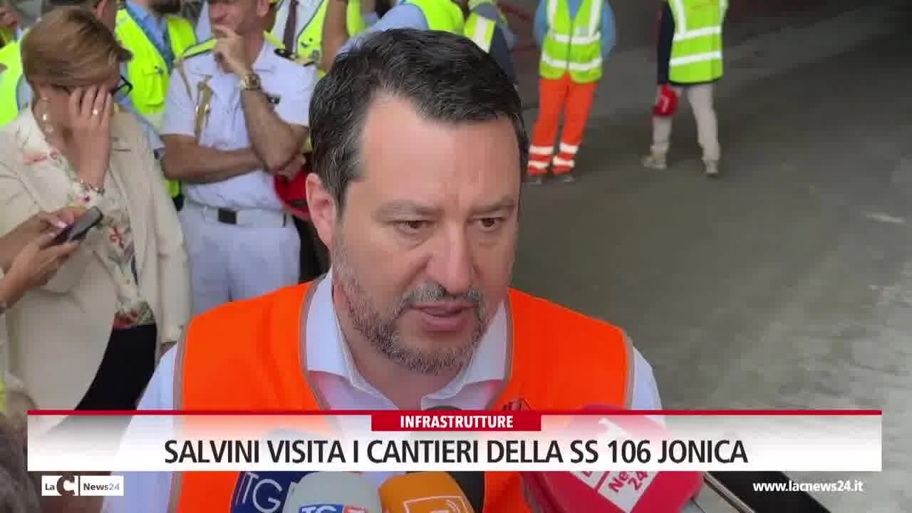 Salvini visita i cantieri della SS 106 jonica