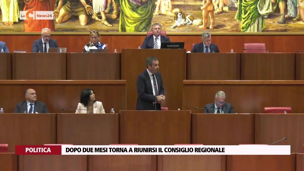 Dopo due mesi torna a riunirsi il Consiglio Regionale