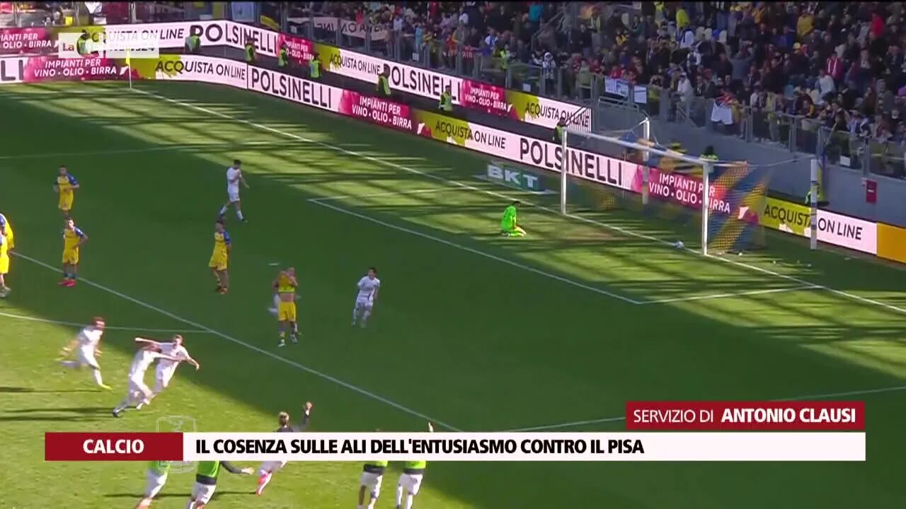 Il Cosenza sulle ali dell'entusiasmo contro il Pisa