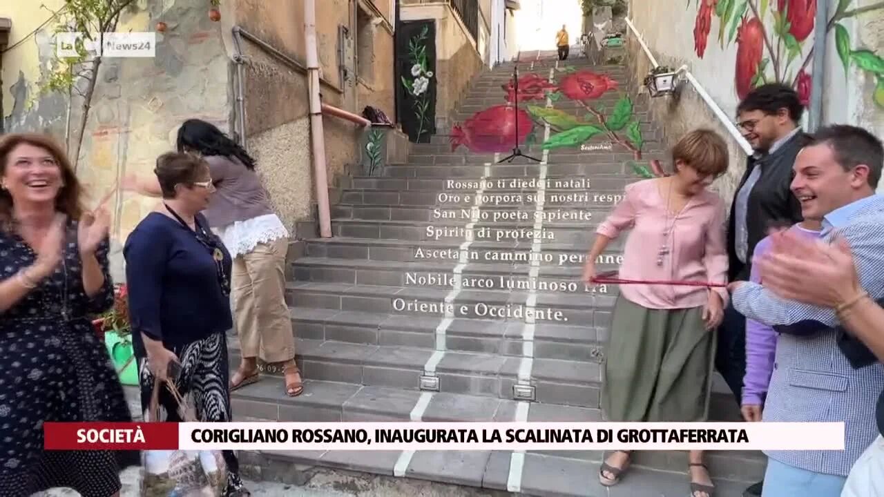Corigliano Rossano, inaugurata la scalinata di Grottaferrata