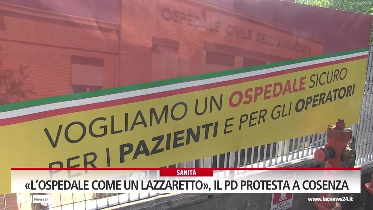 \"L’ospedale come un lazzaretto\", il Pd protesta a Cosenza